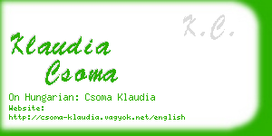 klaudia csoma business card